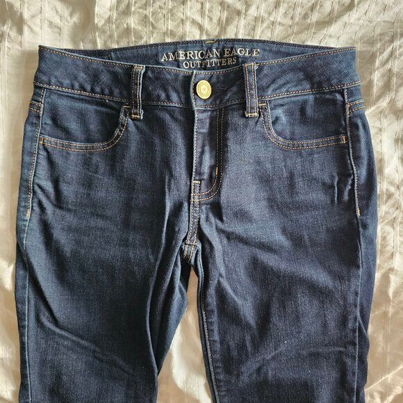 American Eagle Super Stretch Jeggings - 2014 - Dark Wash - Sz 0 Short - Picture 9 of 15